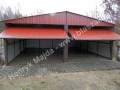 Duży garaż blaszak 6x6, dach dwuspadowy, producent HM