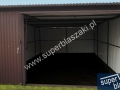 Garaż metalowy 4 m x 5 m brama uchylona